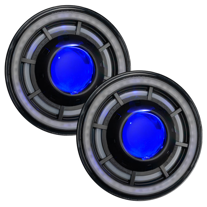 Oracle Oculus 7in ColorSHIFT Bi-LED Projector Headlights for Jeep Wrangler JK - Bull Strap