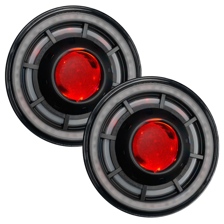 Oracle Oculus 7in ColorSHIFT Bi-LED Projector Headlights for Jeep Wrangler JK - Bull Strap