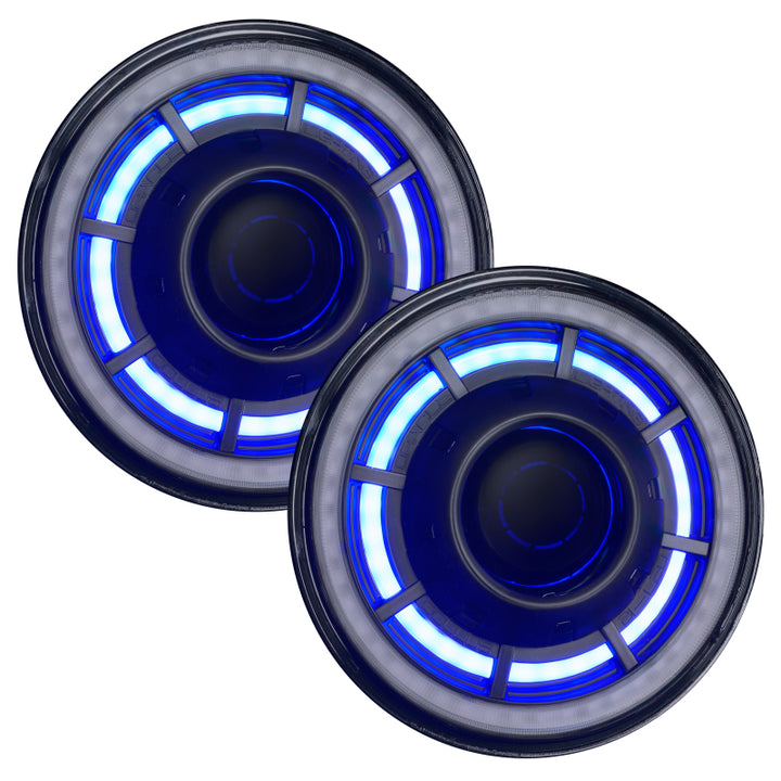 Oracle Oculus 7in ColorSHIFT Bi-LED Projector Headlights for Jeep Wrangler JK - Bull Strap