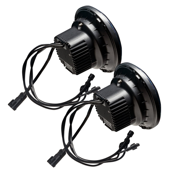 Oracle Oculus 7in ColorSHIFT Bi-LED Projector Headlights for Jeep Wrangler JK - Bull Strap