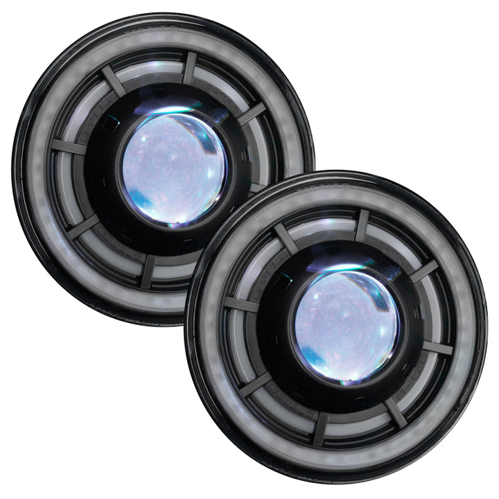 Oracle Oculus 7in ColorSHIFT Bi-LED Projector Headlights for Jeep Wrangler JK - Bull Strap