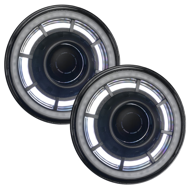 Oracle Oculus 7in ColorSHIFT Bi-LED Projector Headlights for Jeep Wrangler JK - Bull Strap
