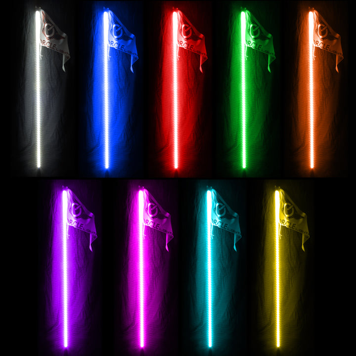 Oracle Off-Road 4ft LED Whip - ColorSHIFT - Bull Strap