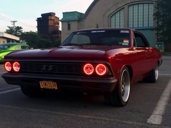 Oracle Pre-Installed Lights 5.75 IN. Sealed Beam - Blue Halo - Bull Strap