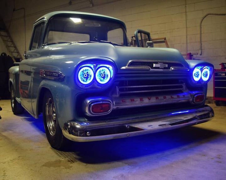 Oracle Pre-Installed Lights 5.75 IN. Sealed Beam - Green Halo - Bull Strap