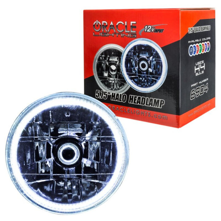 Oracle Pre-Installed Lights 5.75 IN. Sealed Beam - White Halo - Bull Strap