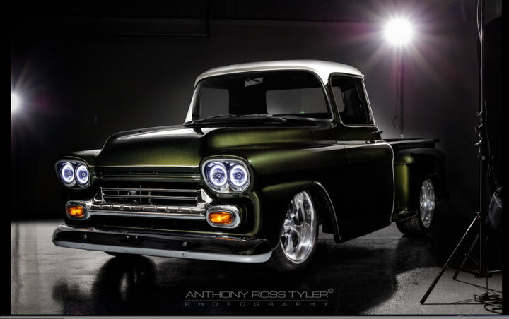 Oracle Pre-Installed Lights 5.75 IN. Sealed Beam - White Halo - Bull Strap