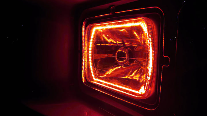 Oracle Pre-Installed Lights 7x6 IN. Sealed Beam - ColorSHIFT Halo - Bull Strap