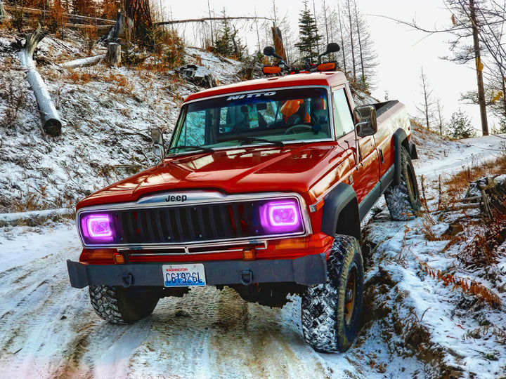 Oracle Pre-Installed Lights 7x6 IN. Sealed Beam - ColorSHIFT Halo - Bull Strap