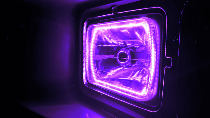 Oracle Pre-Installed Lights 7x6 IN. Sealed Beam - ColorSHIFT Halo - Bull Strap