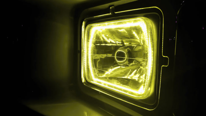 Oracle Pre-Installed Lights 7x6 IN. Sealed Beam - ColorSHIFT Halo - Bull Strap