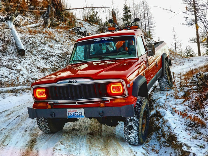 Oracle Pre-Installed Lights 7x6 IN. Sealed Beam - ColorSHIFT Halo - Bull Strap