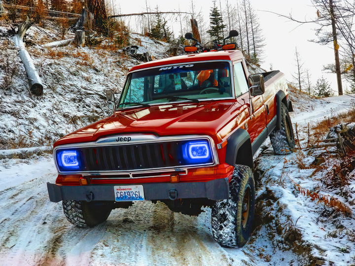 Oracle Pre-Installed Lights 7x6 IN. Sealed Beam - ColorSHIFT Halo - Bull Strap