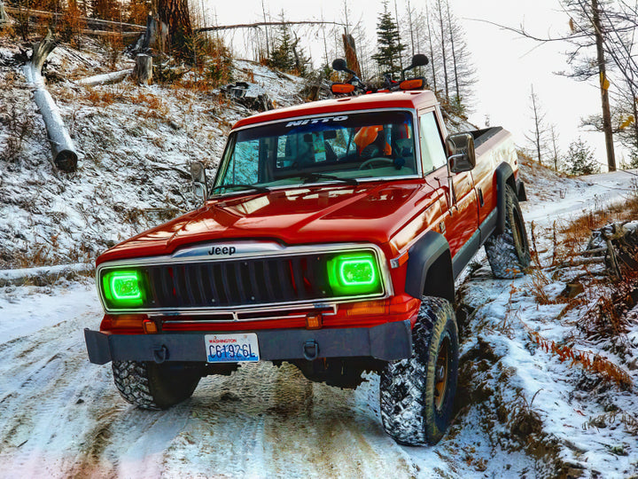 Oracle Pre-Installed Lights 7x6 IN. Sealed Beam - ColorSHIFT Halo - Bull Strap