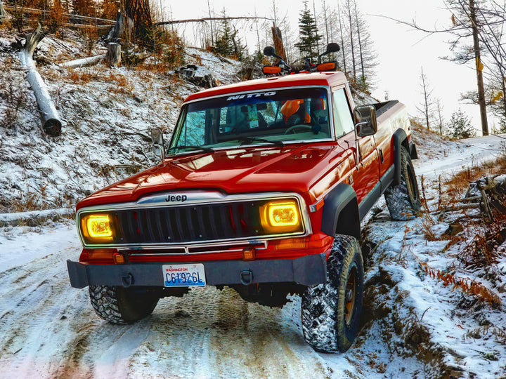Oracle Pre-Installed Lights 7x6 IN. Sealed Beam - ColorSHIFT Halo - Bull Strap
