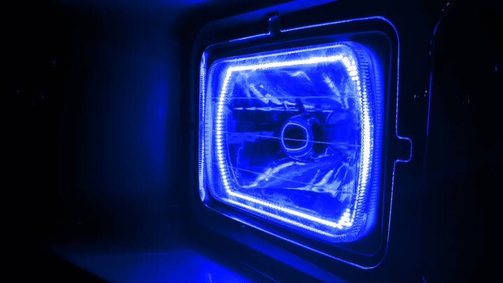 Oracle Pre-Installed Lights 7x6 IN. Sealed Beam - ColorSHIFT Halo - Bull Strap