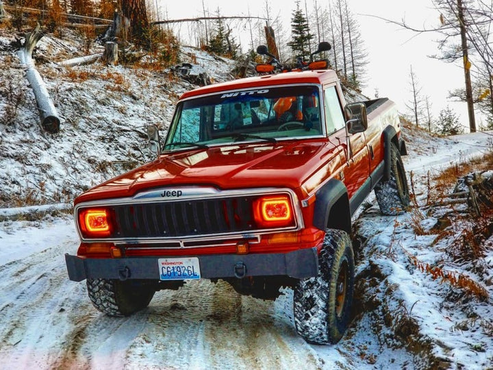 Oracle Pre-Installed Lights 7x6 IN. Sealed Beam - ColorSHIFT Halo - Bull Strap