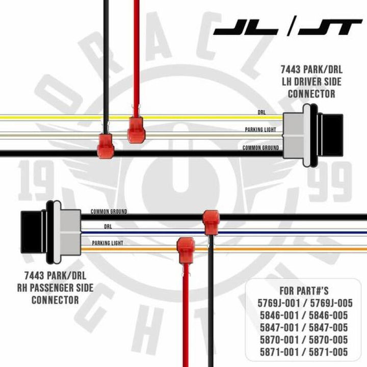 Oracle Pre-Runner Style LED Grille Kit for Jeep Gladiator JT - White - Bull Strap