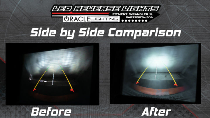 Oracle Rear Bumper LED Reverse Lights for Jeep Wrangler JL - 6000K - Bull Strap
