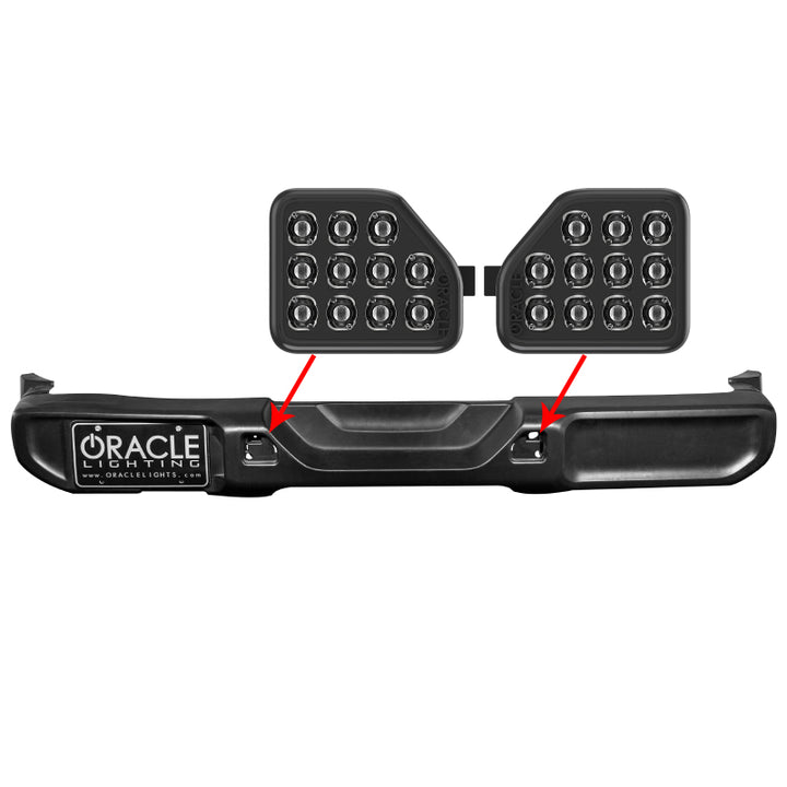 Oracle Rear Bumper LED Reverse Lights for Jeep Wrangler JL - 6000K - Bull Strap