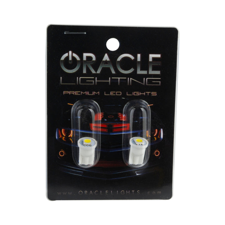 Oracle T10 1 LED 3-Chip SMD Bulbs (Pair) - Cool White - Bull Strap