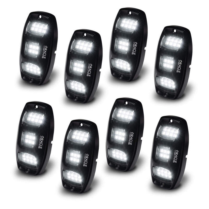 Oracle Underbody RGB+W Wheel Well Rock Light Kit - 8 PCS - ColorSHIFT - Bull Strap