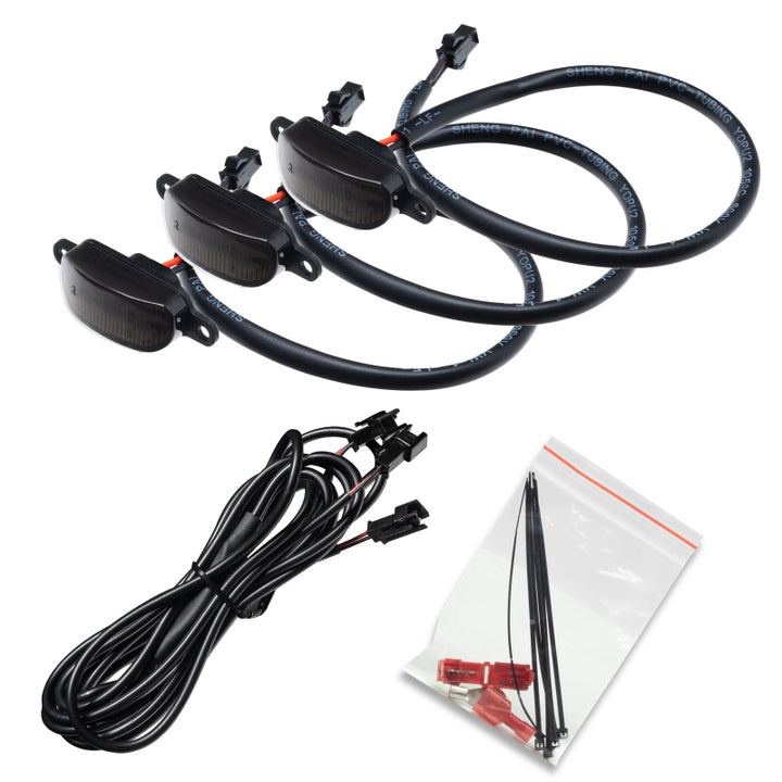 Oracle Universal Pre-Runner Style LED Grill Light Kit (New Style) - Amber w/Tinted Lens - Bull Strap