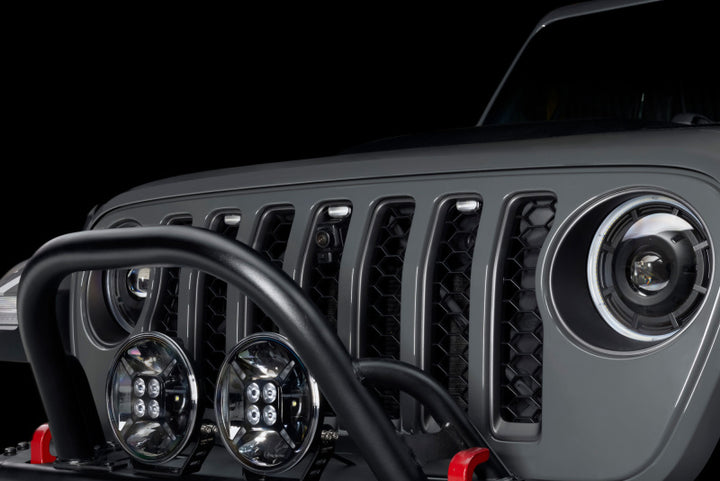 Oracle Universal Pre-Runner Style LED Grill Light Kit (New Style) - Amber w/Tinted Lens - Bull Strap