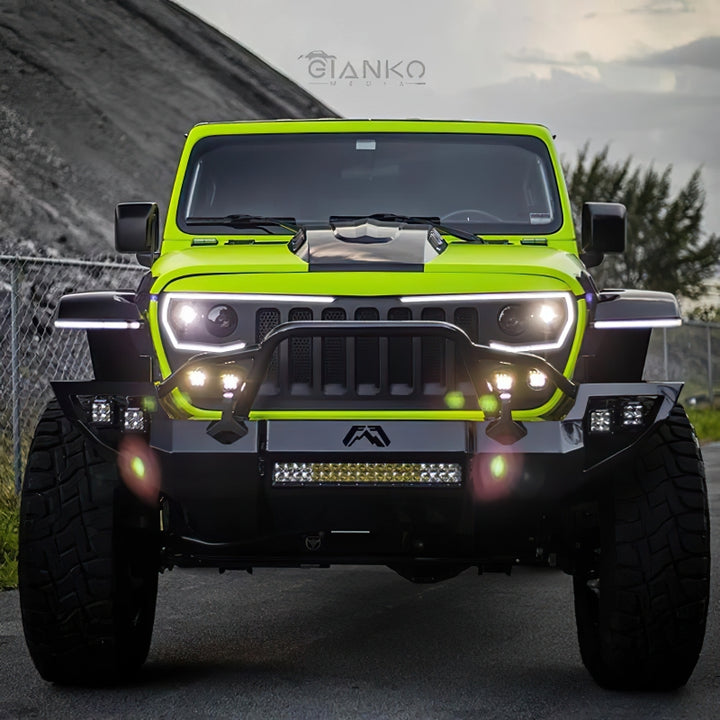Oracle VECTOR Series Full LED Grille - Jeep Wrangler JL/JT - NA - Bull Strap