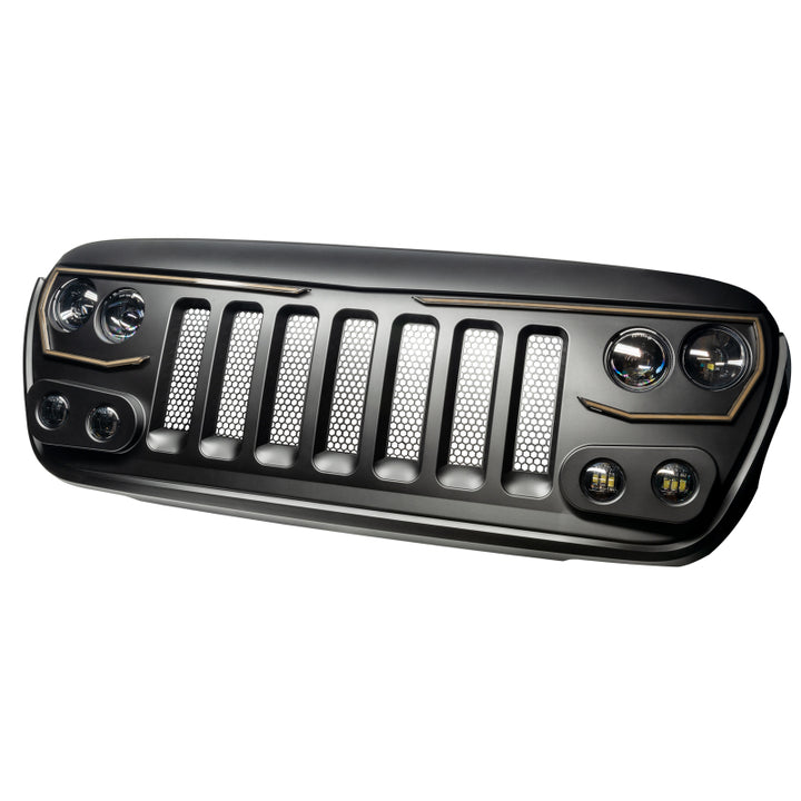 Oracle VECTOR Series Full LED Grille - Jeep Wrangler JL/JT - NA - Bull Strap
