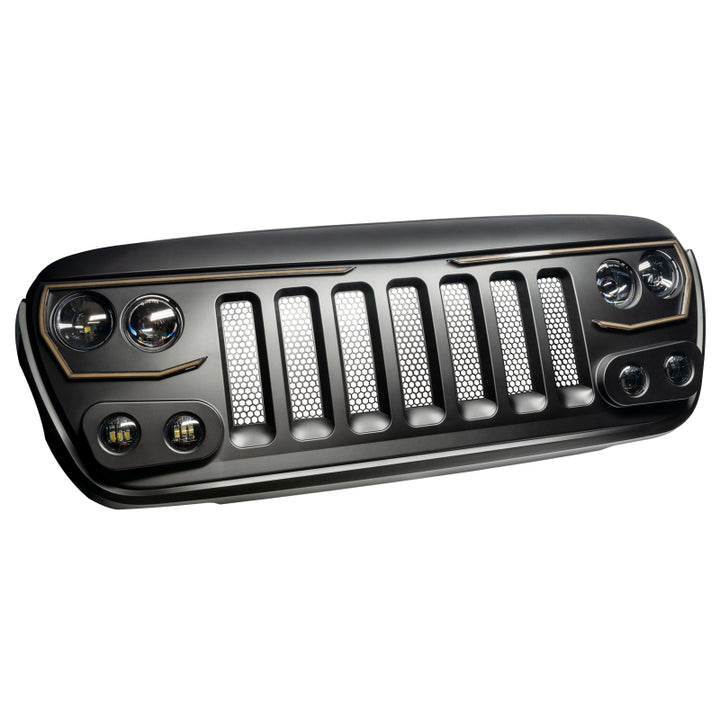 Oracle VECTOR Series Full LED Grille - Jeep Wrangler JL/JT - NA - Bull Strap