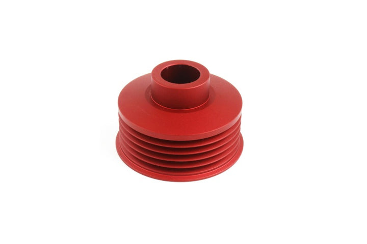 PERRIN 02-05 Subaru WRX / 04-06 STI / 93-11 Impreza Lightweight Alternator Pulley - Red - Bull Strap