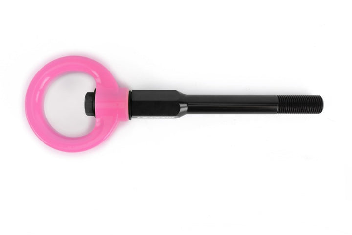 PERRIN 02-07 Subaru WRX/STI Tow Hook Kit (Front) - Hyper Pink - Bull Strap