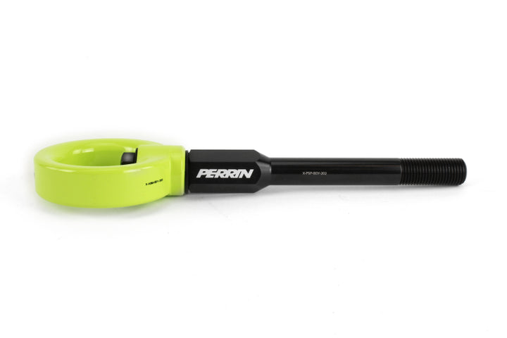 PERRIN 02-07 Subaru WRX/STI Tow Hook Kit (Front) - Neon Yellow - Bull Strap