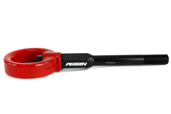 PERRIN 02-07 Subaru WRX/STI Tow Hook Kit (Front) - Red - Bull Strap
