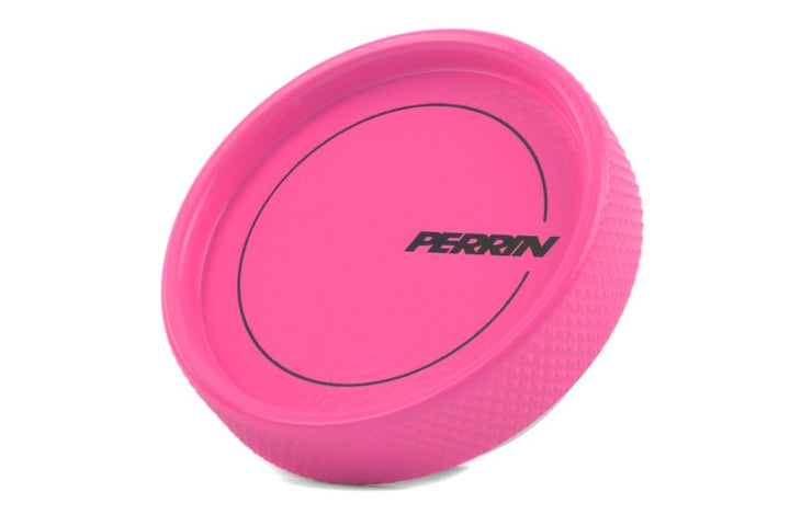 PERRIN 02-25 Subaru Impreza/WRX/STI & 13-25 Crosstrek/BRZ/FR-S/GR86/GR86 Oil Fill Cap - Hyper Pink - Bull Strap