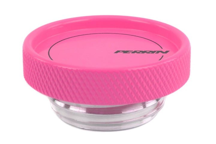 PERRIN 02-25 Subaru Impreza/WRX/STI & 13-25 Crosstrek/BRZ/FR-S/GR86/GR86 Oil Fill Cap - Hyper Pink - Bull Strap