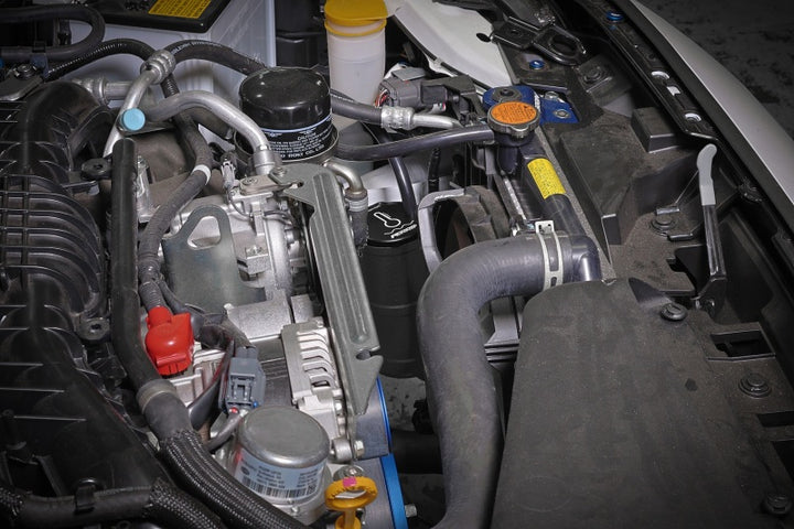 PERRIN 02-25 Subaru WRX / 04-21 STI / 13-25 BRZ/GR86/FRS/86 Coolant Overflow Tank - Black - Bull Strap