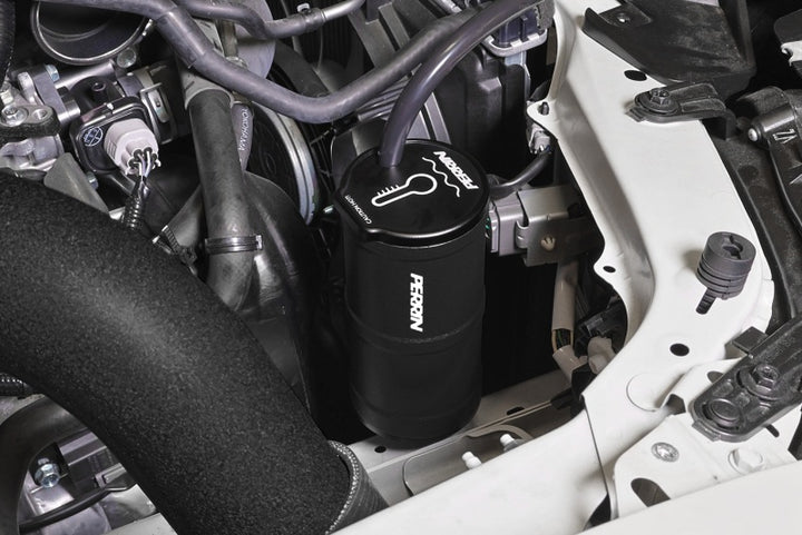 PERRIN 02-25 Subaru WRX / 04-21 STI / 13-25 BRZ/GR86/FRS/86 Coolant Overflow Tank - Black - Bull Strap