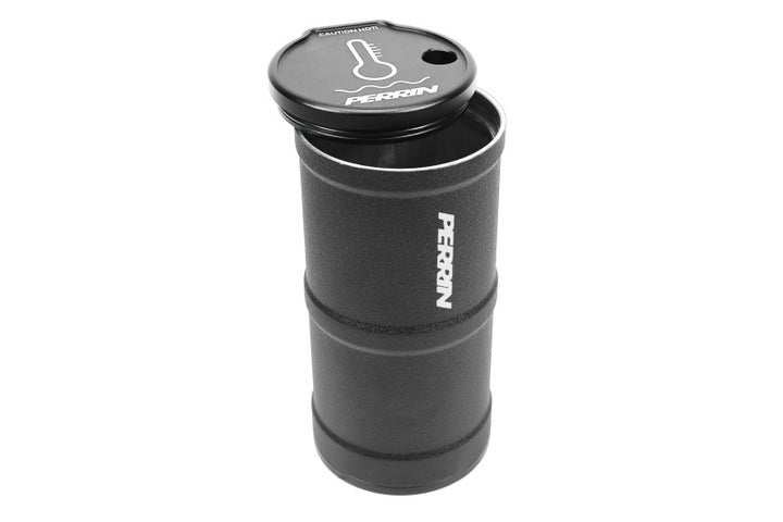 PERRIN 02-25 Subaru WRX / 04-21 STI / 13-25 BRZ/GR86/FRS/86 Coolant Overflow Tank - Black - Bull Strap