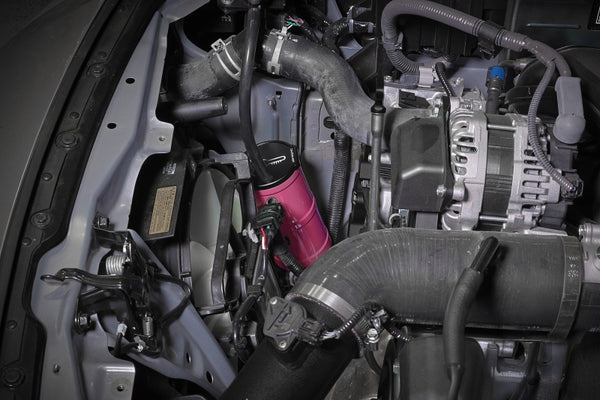 PERRIN 02-25 Subaru WRX / 04-21 STI / 13-25 BRZ/GR86/FRS/86 Coolant Overflow Tank - Hyper Pink - Bull Strap