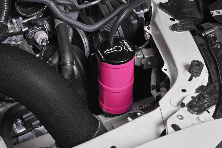 PERRIN 02-25 Subaru WRX / 04-21 STI / 13-25 BRZ/GR86/FRS/86 Coolant Overflow Tank - Hyper Pink - Bull Strap