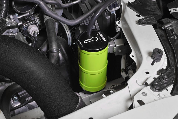 PERRIN 02-25 Subaru WRX / 04-21 STI / 13-25 BRZ/GR86/FRS/86 Coolant Overflow Tank - Neon Yellow - Bull Strap