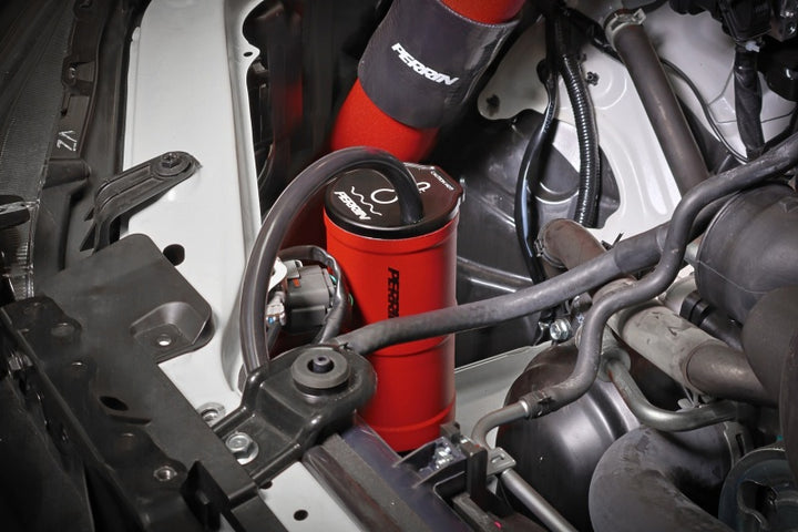 PERRIN 02-25 Subaru WRX / 04-21 STI / 13-25 BRZ/GR86/FRS/86 Coolant Overflow Tank - Red - Bull Strap