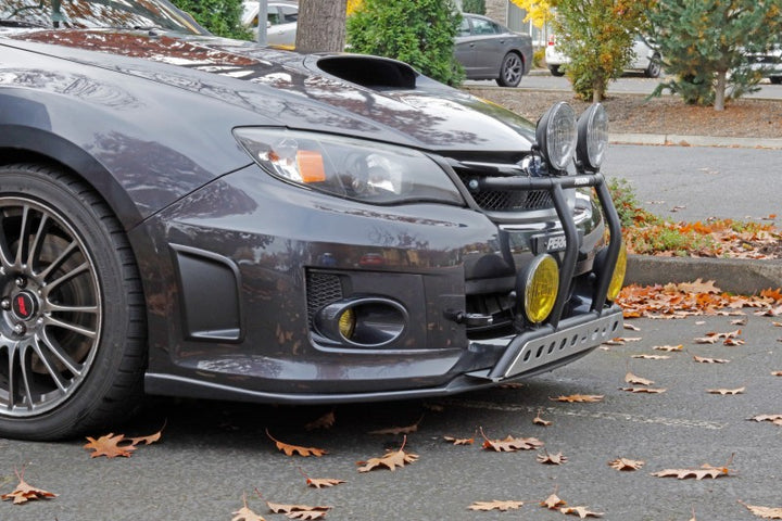 PERRIN 08-14 Subaru WRX & STI / 08-11 Impreza / 05-09 Legacy Tow Hook Kit (Front) - Flat Black - Bull Strap