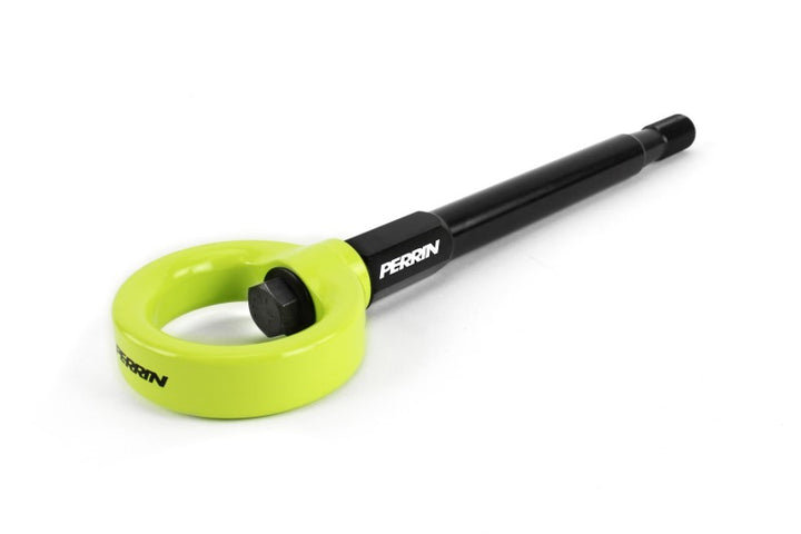 PERRIN 08-14 Subaru WRX & STI / 08-11 Impreza / 05-09 Legacy Tow Hook Kit (Front) - Neon Yellow - Bull Strap