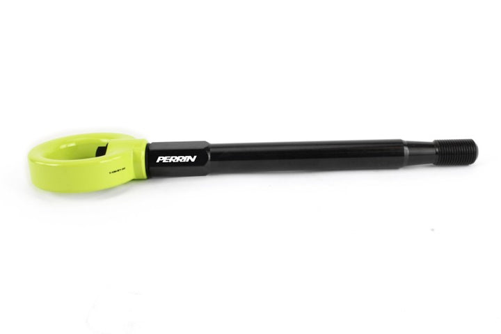 PERRIN 08-14 Subaru WRX & STI / 08-11 Impreza / 05-09 Legacy Tow Hook Kit (Front) - Neon Yellow - Bull Strap