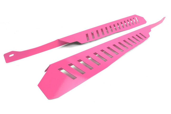PERRIN 08-14 Subaru WRX/STI / 08-11 Impreza Fender Shroud Set - Hyper Pink - Bull Strap