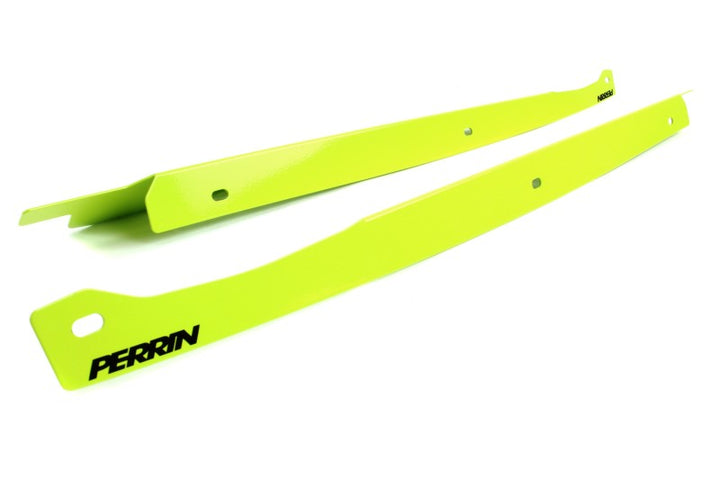 PERRIN 08-14 Subaru WRX/STI / 08-11 Impreza Fender Shroud Set - Neon Yellow - Bull Strap