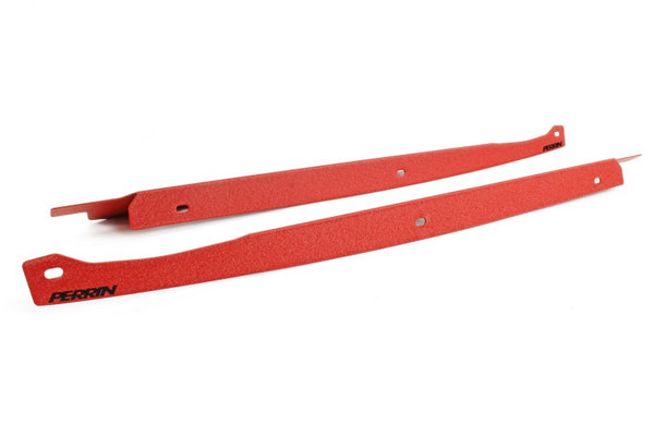 PERRIN 08-14 Subaru WRX/STI / 08-11 Impreza Fender Shroud Set - Red - Bull Strap
